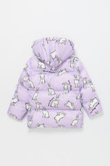 RABBIT PADDED PARKA LILAC