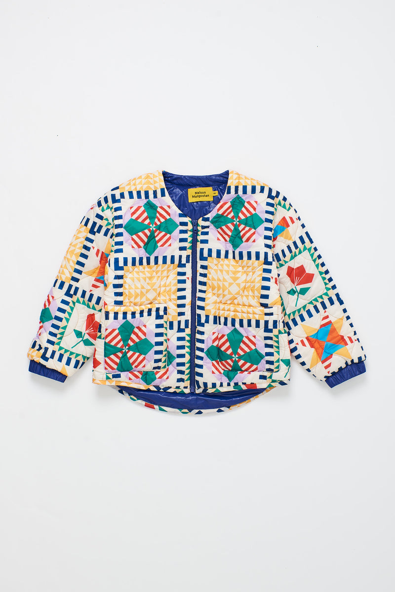 PATCHWORK PADDED JACKET MULTICOLOR