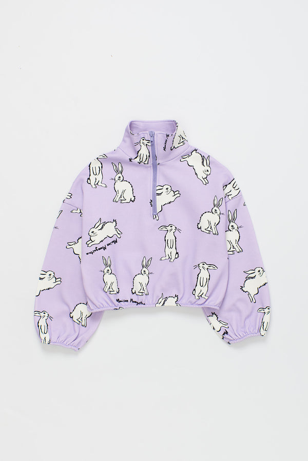 RABBIT ZIPPER SWEATSHIRT LILAC