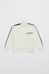 THE ORIGINAL LOGO ZIPPER SWEATSHIRT WHITE