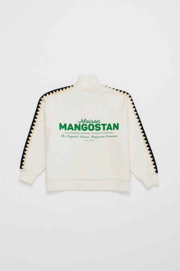 THE ORIGINAL LOGO ZIPPER SWEATSHIRT WHITE