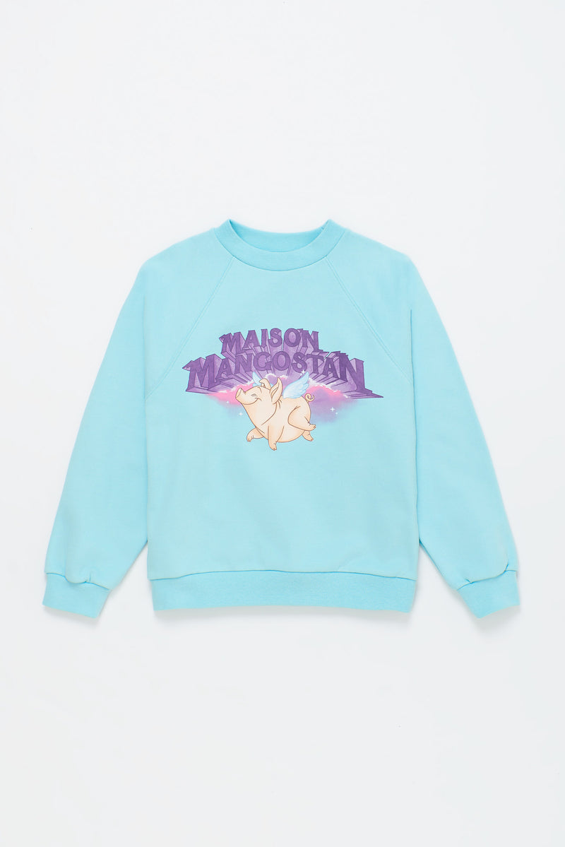 FLYING PIG SWEATSHIRT LIGHT BLUE