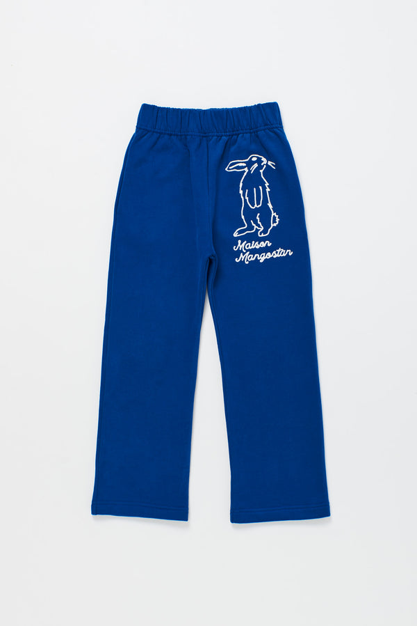 RABBIT EMBROIDERY SWEATPANT BLUE