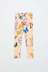 BUTTERFLIES LEGGING LIGHT PEACH