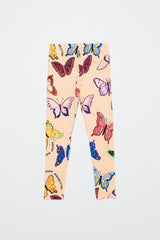 BUTTERFLIES LEGGING LIGHT PEACH