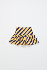 DIAGONAL STRIPES SKIRT YELLOW/NAVY