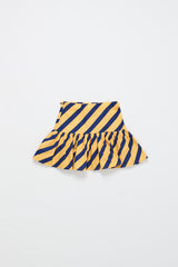 DIAGONAL STRIPES SKIRT YELLOW/NAVY