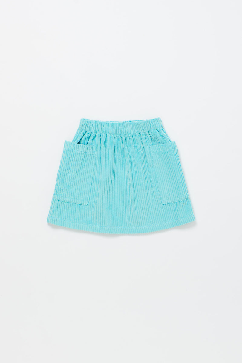 CORDUROY SKIRT LIGHT BLUE