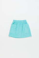 CORDUROY SKIRT LIGHT BLUE