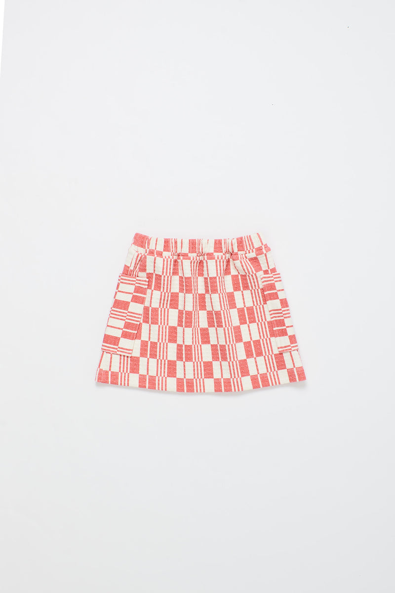 BLANKET SKIRT RED/WHITE