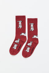 RABBIT SHORT SOCK RED