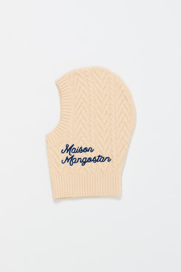 MANGOSTAN LOGO BALACLAVA OFF WHITE