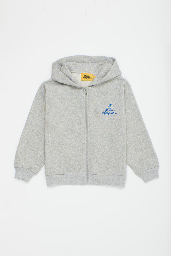 MANGOSTAN BASIC HOODIE GREY MELANGE