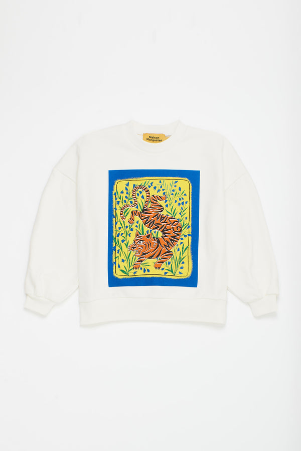 TIGER SWEATSHIRT CLOUDY WHITE