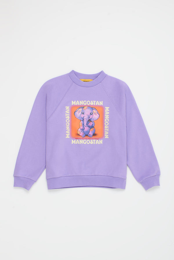 SWEATSHIRT SÜßER ELEFANT LILA