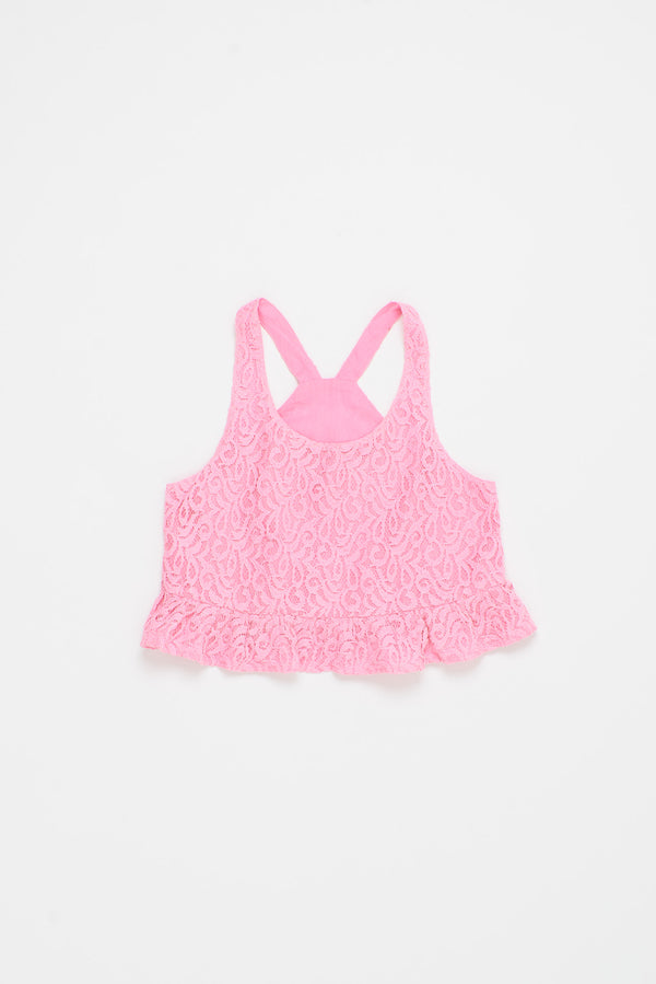 POMMEGRANATE LACE TOP PINK