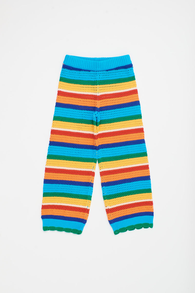 MULTISTRIPES KNIT TROUSERS MULTICOLOR