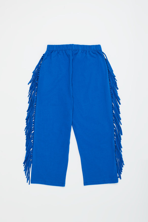 FRINGES TROUSERS BLUE