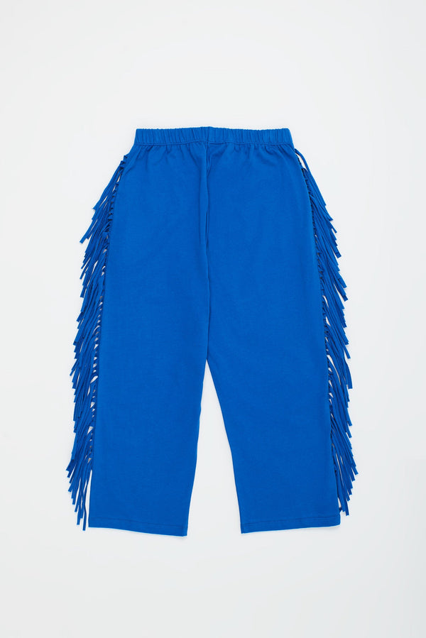 FRINGES TROUSERS BLUE