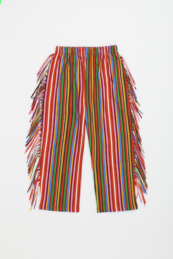 BANANA STRIPES TROUSERS WHITE