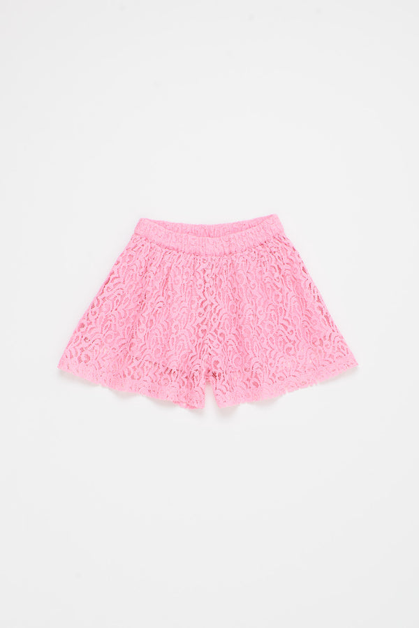 POMMEGRANATEN-SPITZENSHORTS ROSA