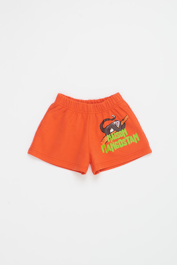 MONKEY LOGO SWEATSHORT RED