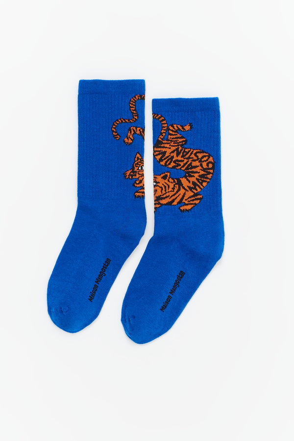 TIGER SOCKS BLUE