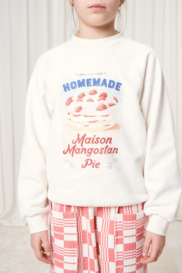 SWEATSHIRT MIT HAUSGEMACHTEM KUCHEN AUS WEISS 