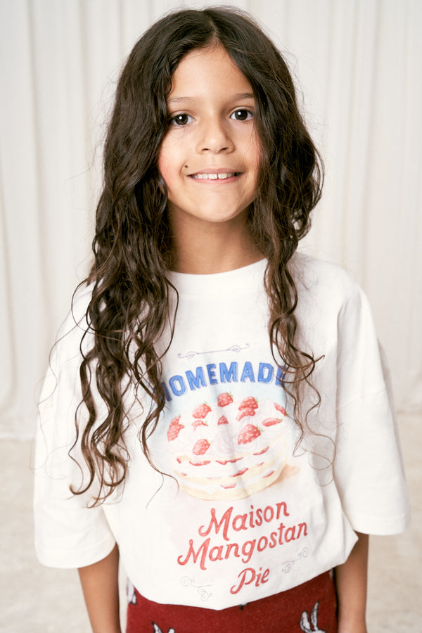 T-SHIRT MIT HAUSGEMACHTEM KUCHEN, OFF-WHITE