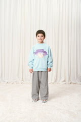 FLYING PIG SWEATSHIRT LIGHT BLUE