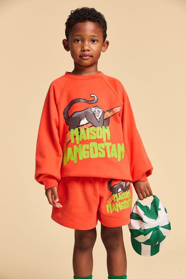 MONKEY FOREST SWEATSHIRT RED