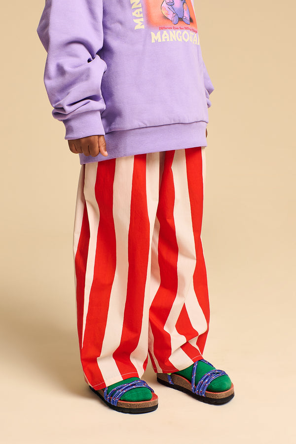 STRIPES TROUSERS WHITE/ RED