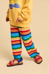 MULTISTRIPES KNIT TROUSERS MULTICOLOR